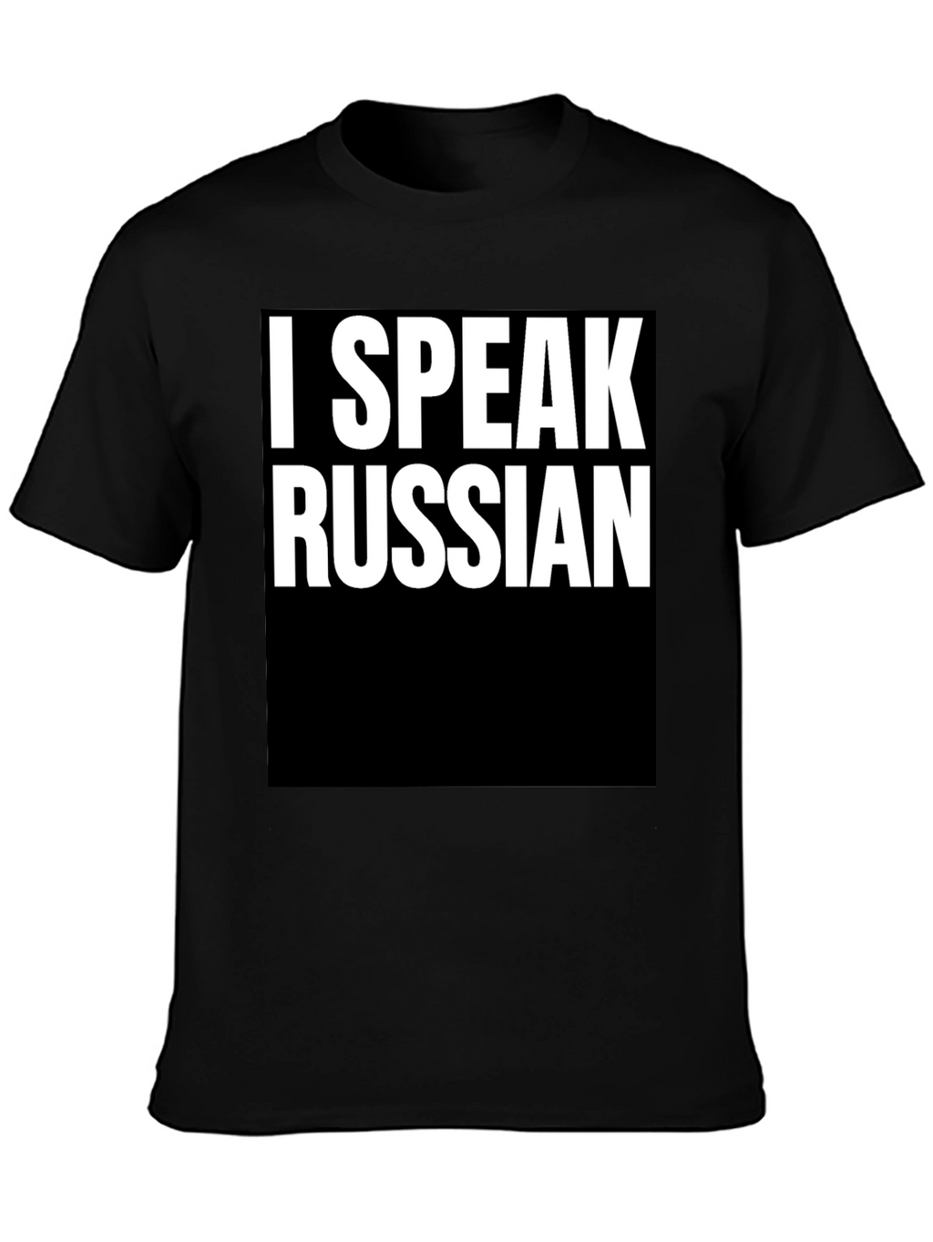 I Speak Russian Graphic Tee - Black Cotton T-Shirt