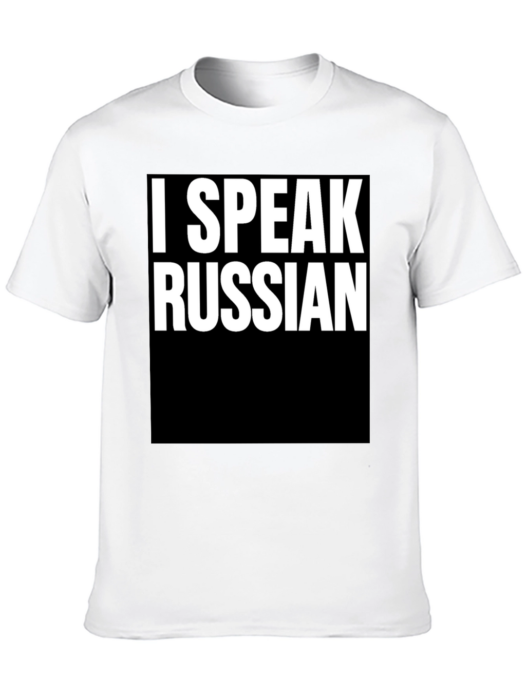 I Speak Russian Graphic Tee - Black Cotton T-Shirt