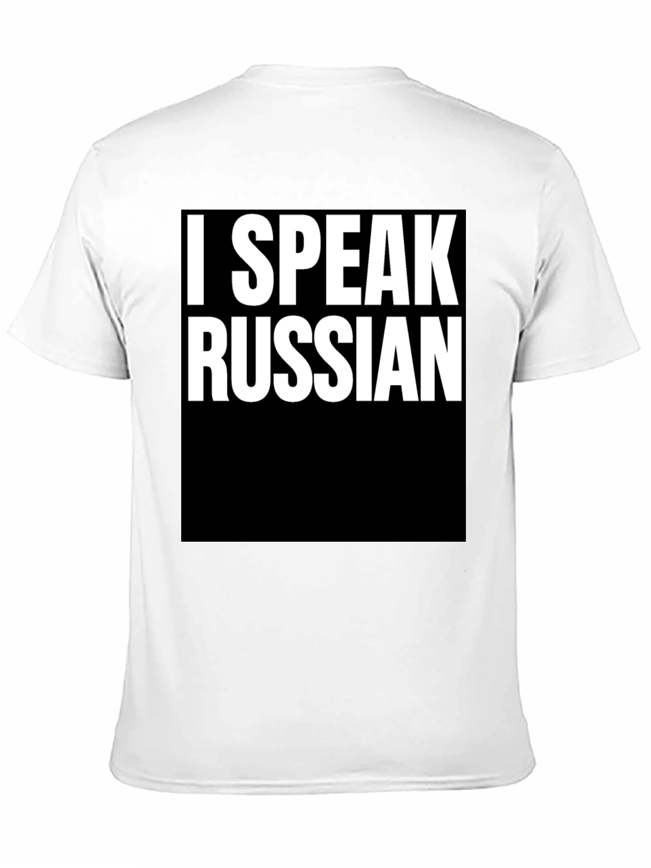 I Speak Russian Graphic Tee - Black Cotton T-Shirt