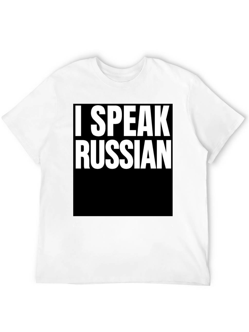 I Speak Russian Graphic Tee - Black Cotton T-Shirt