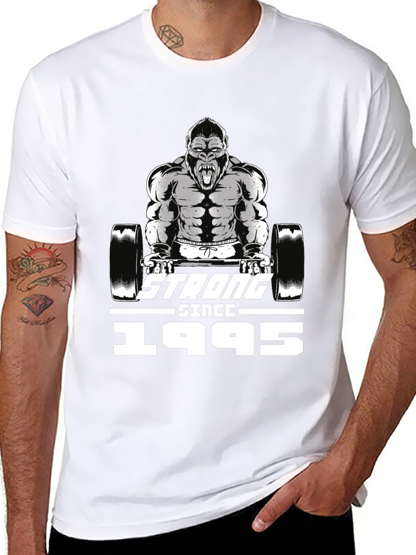 Strong Since 1995 Gorilla Barbell T-Shirt