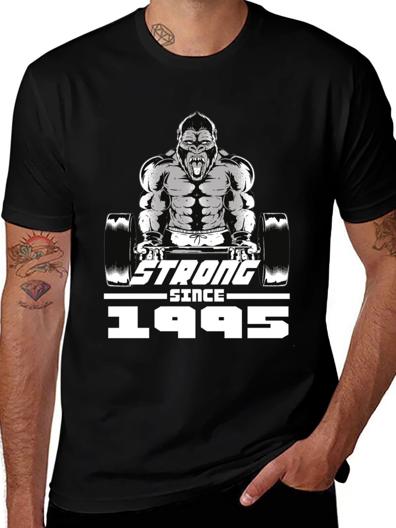 Strong Since 1995 Gorilla Barbell T-Shirt