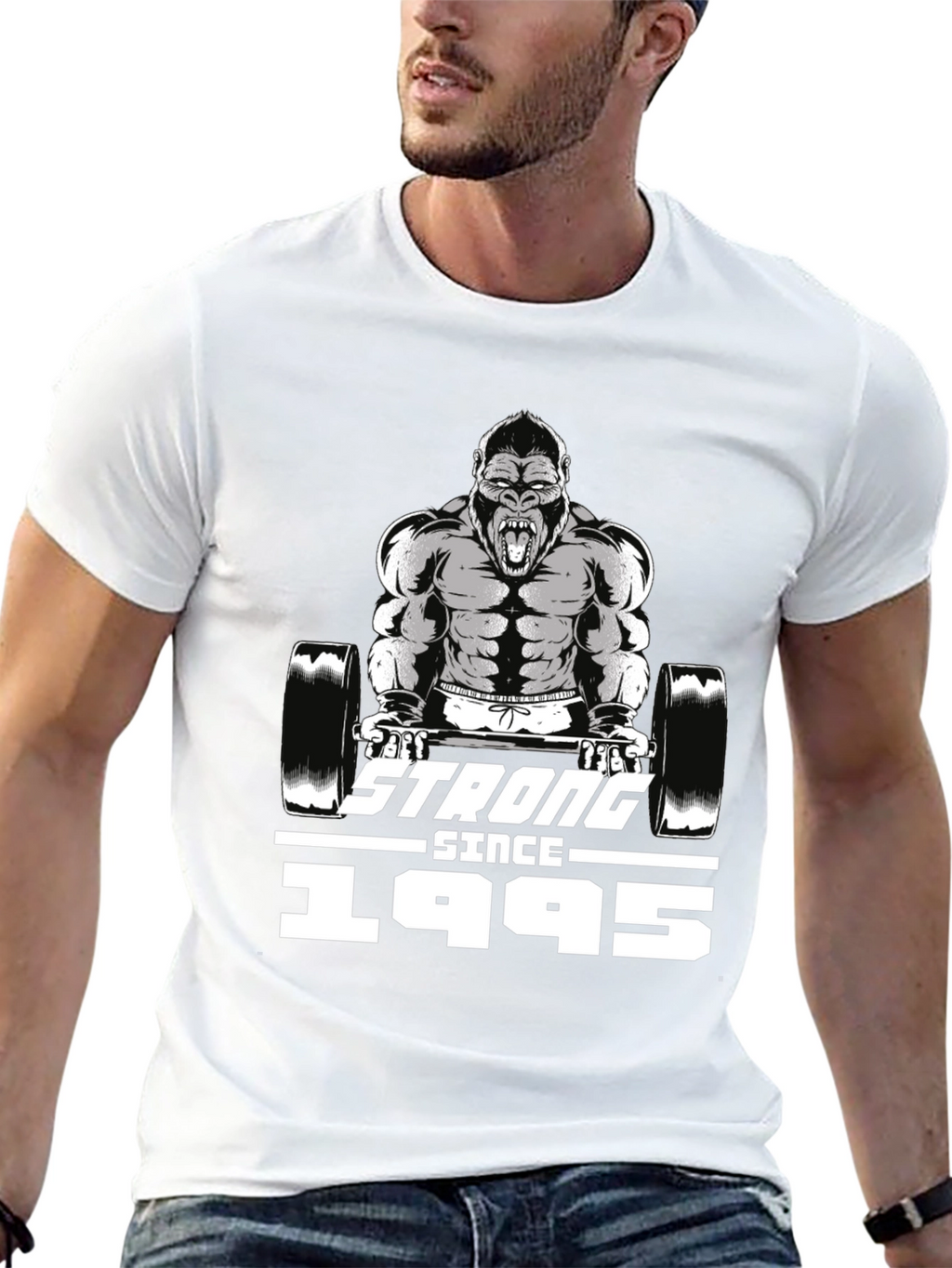 Strong Since 1995 Gorilla Barbell T-Shirt