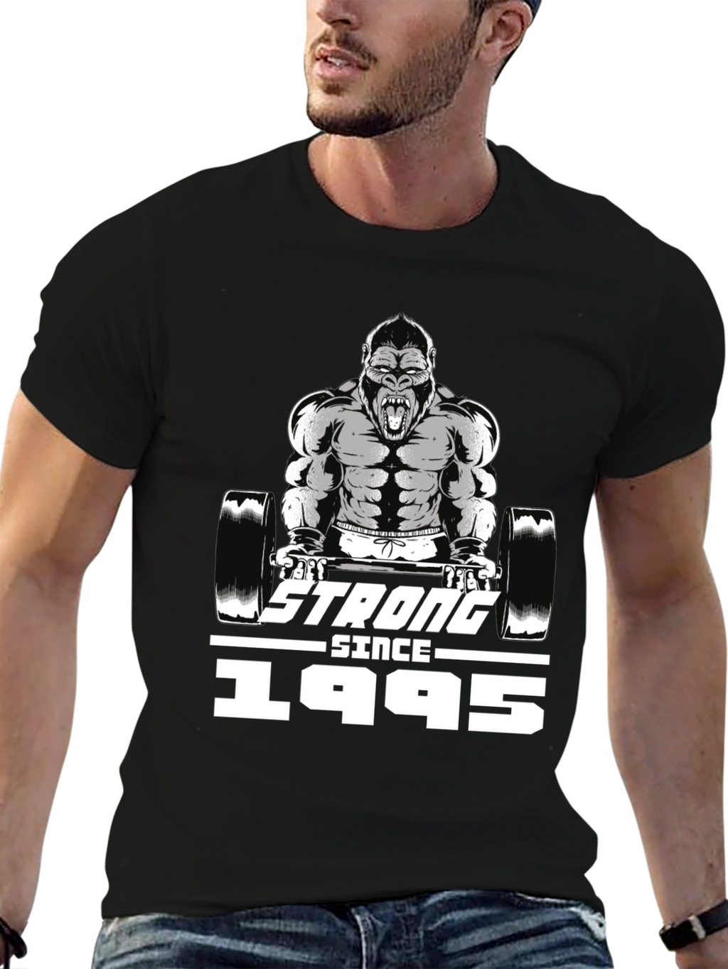 Strong Since 1995 Gorilla Barbell T-Shirt