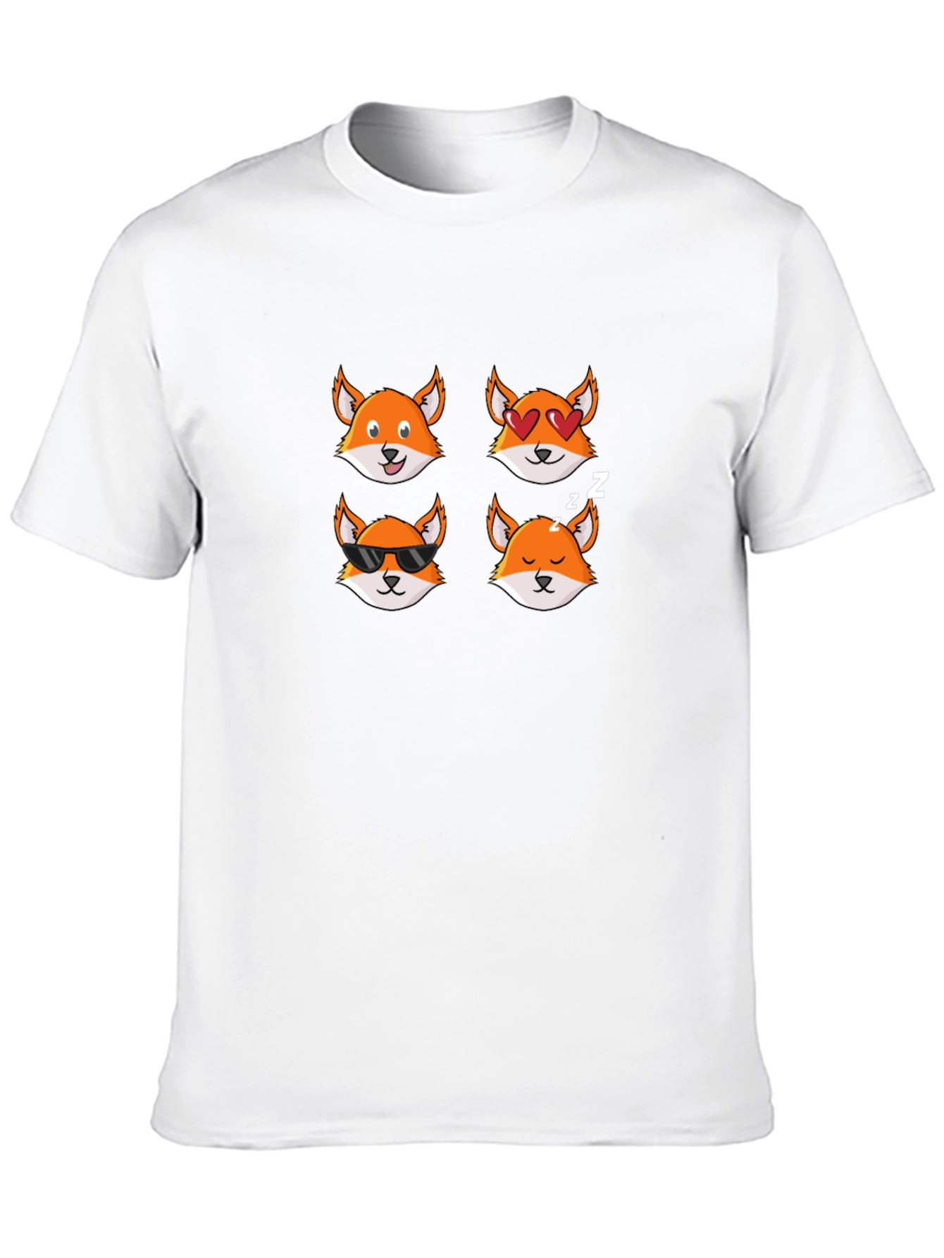 Emoji Fox T-Shirt - Cute Animal Tee
