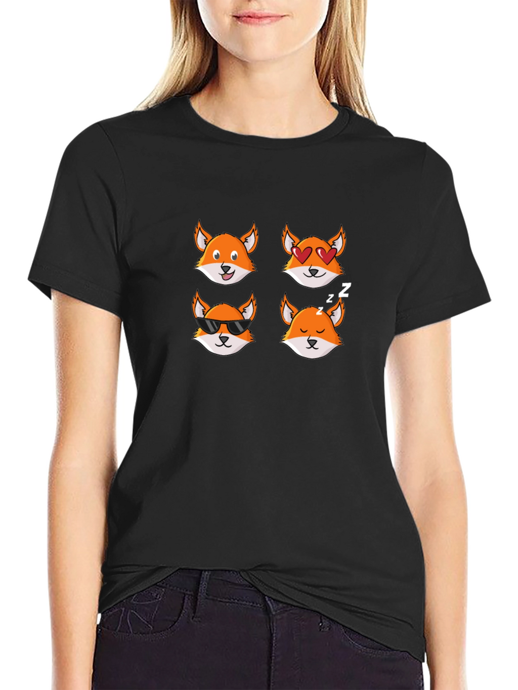 Emoji Fox T-Shirt - Cute Animal Tee