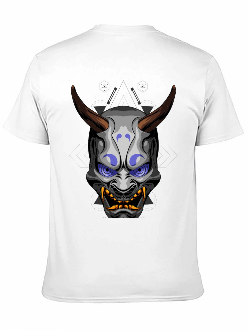 Oni Mask Graphic Tee - Unique Japanese Demon Design