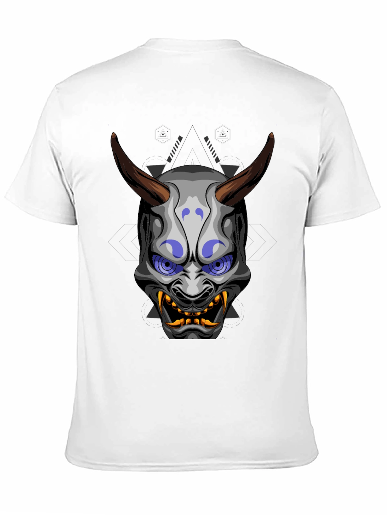 Oni Mask Graphic Tee - Unique Japanese Demon Design