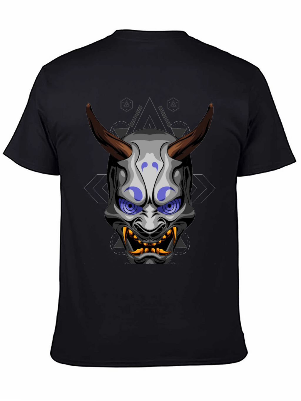 Oni Mask Graphic Tee - Unique Japanese Demon Design