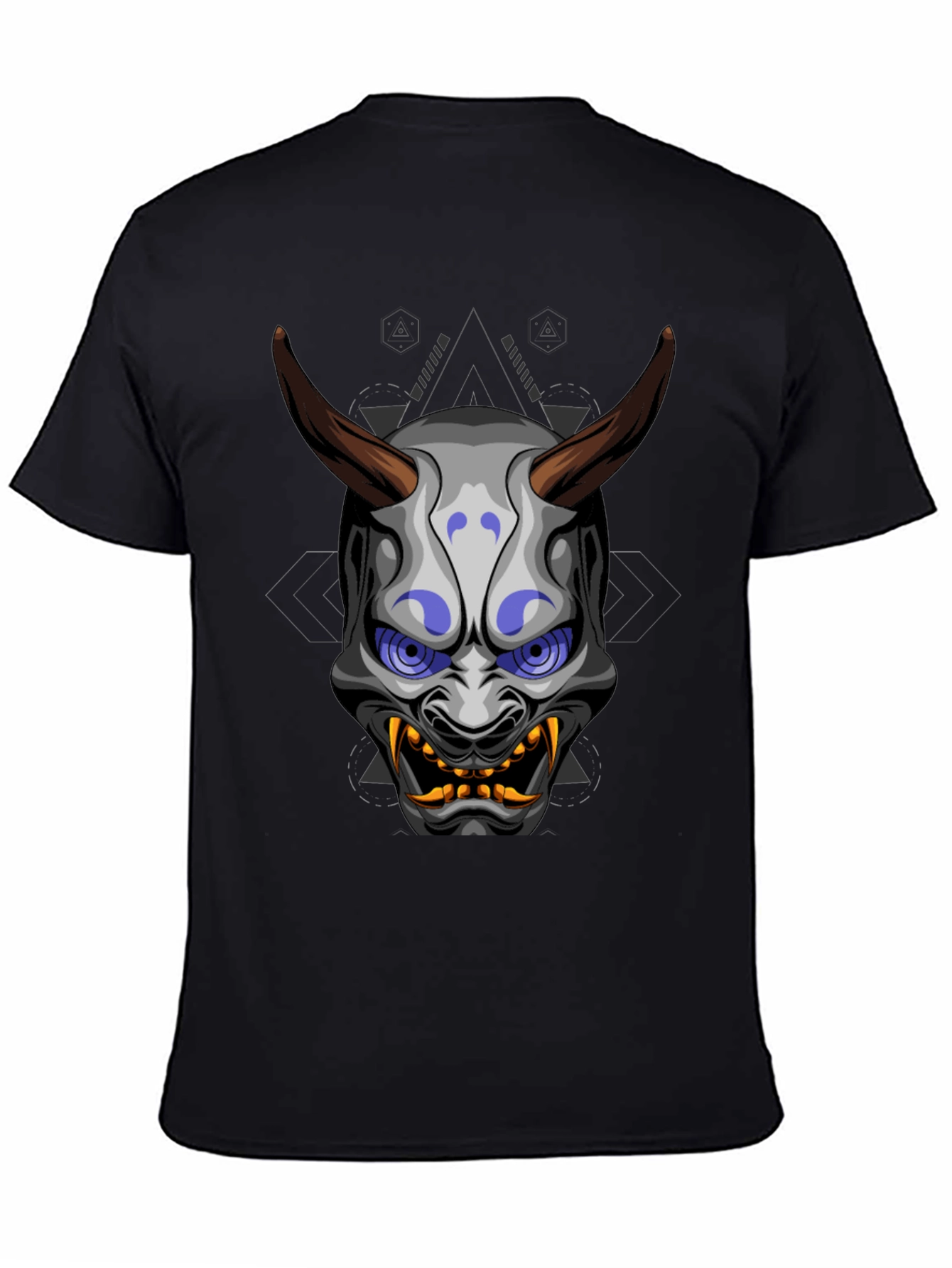 Oni Mask Graphic Tee - Unique Japanese Demon Design