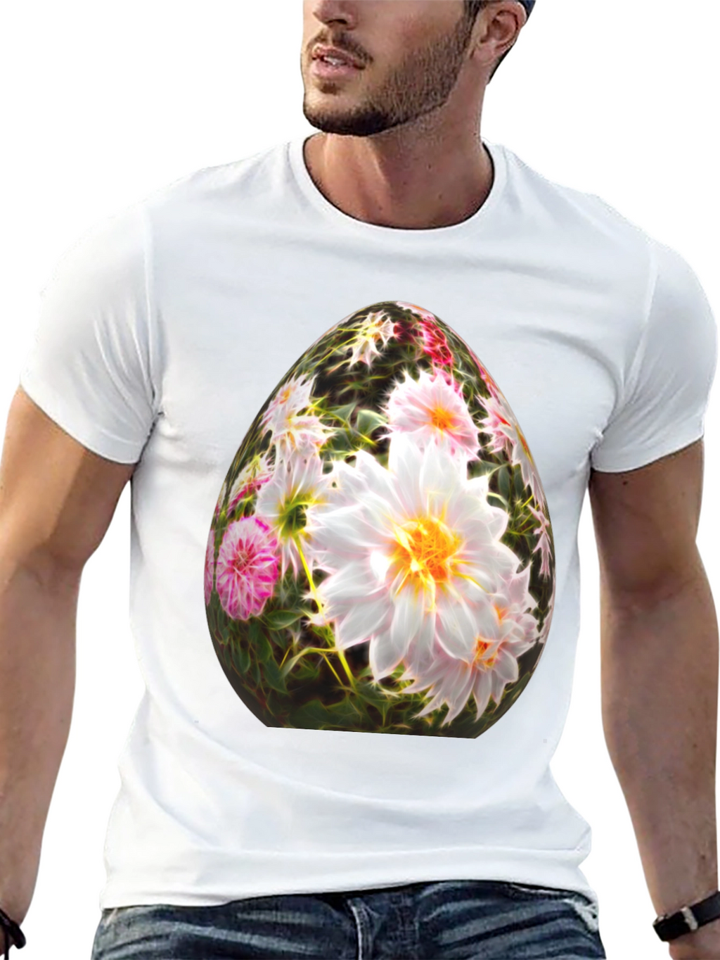 Floral Easter Egg Graphic T-Shirt