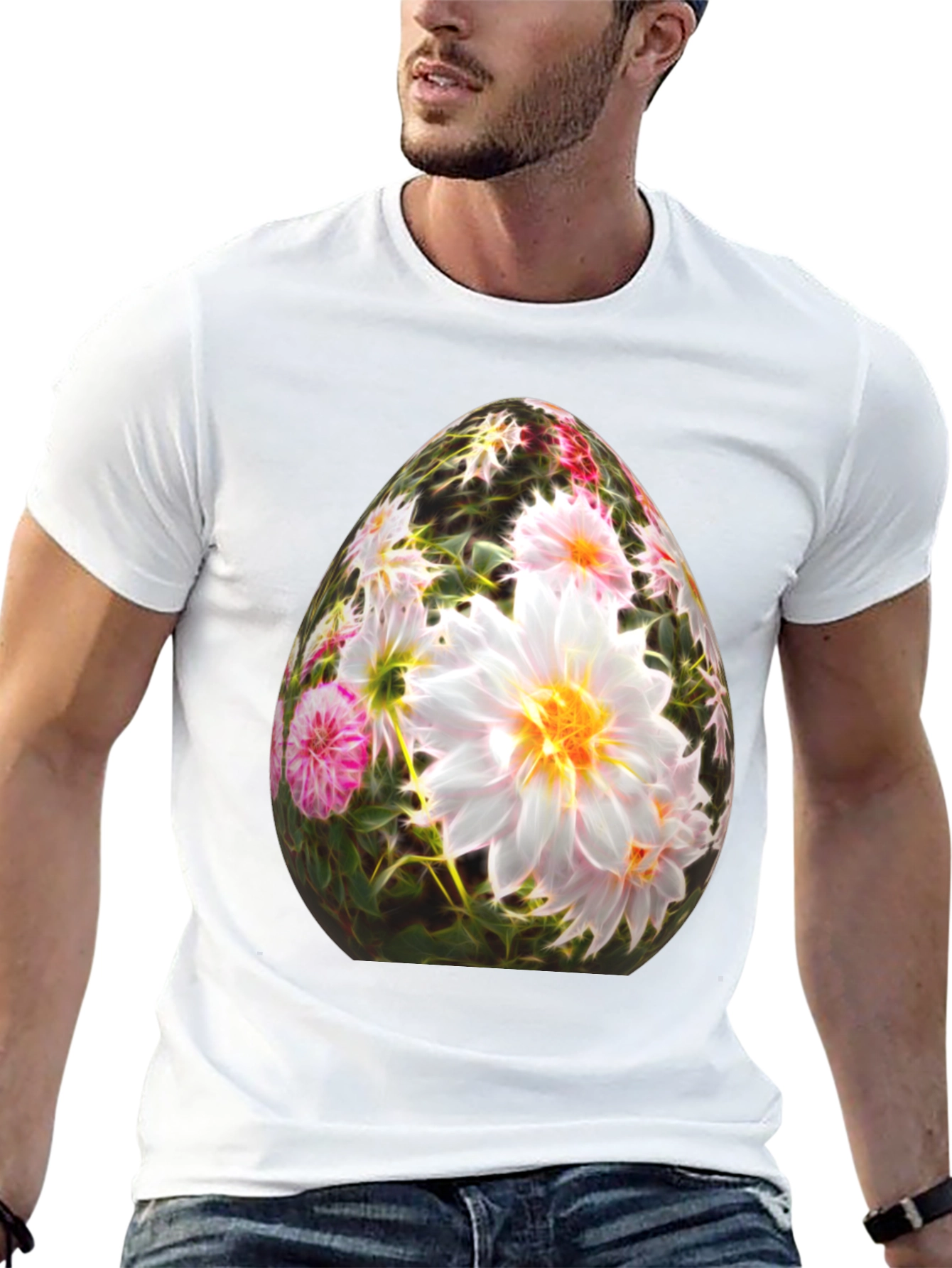 Floral Easter Egg Graphic T-Shirt