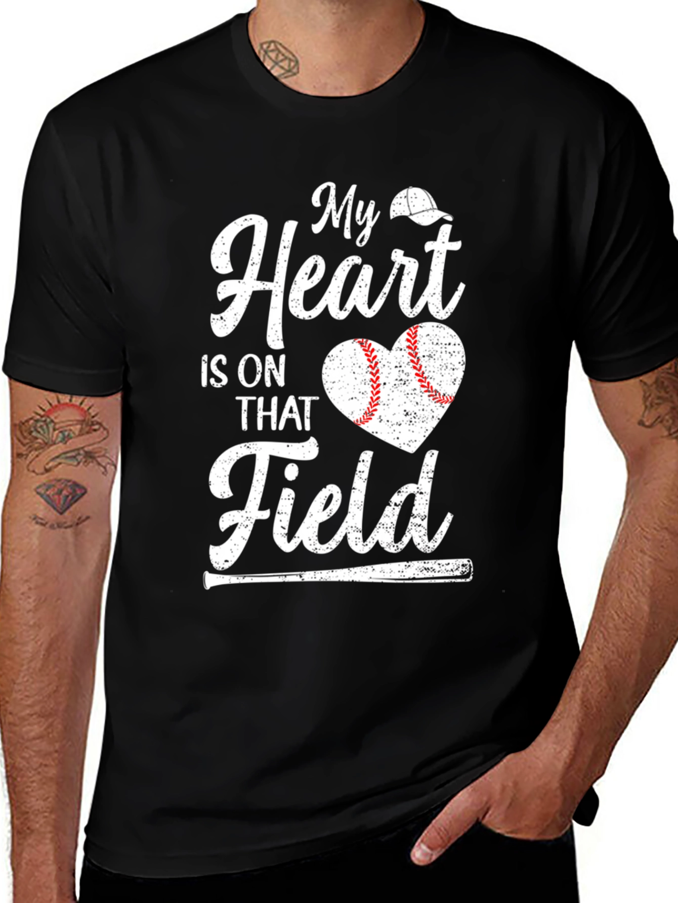 Baseball Heart Field T-Shirt