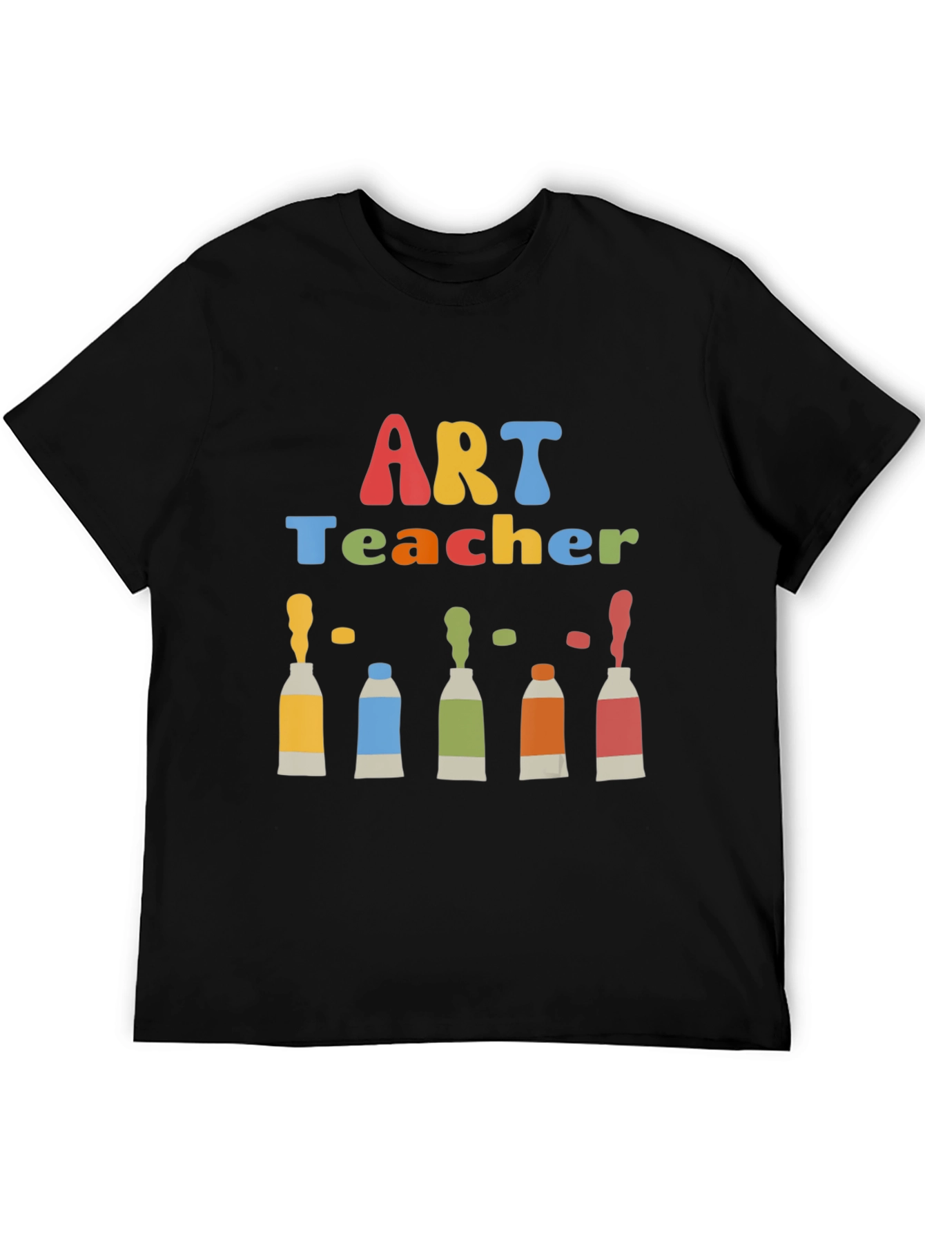 Art Teacher T-Shirt: Colorful Paint Tubes