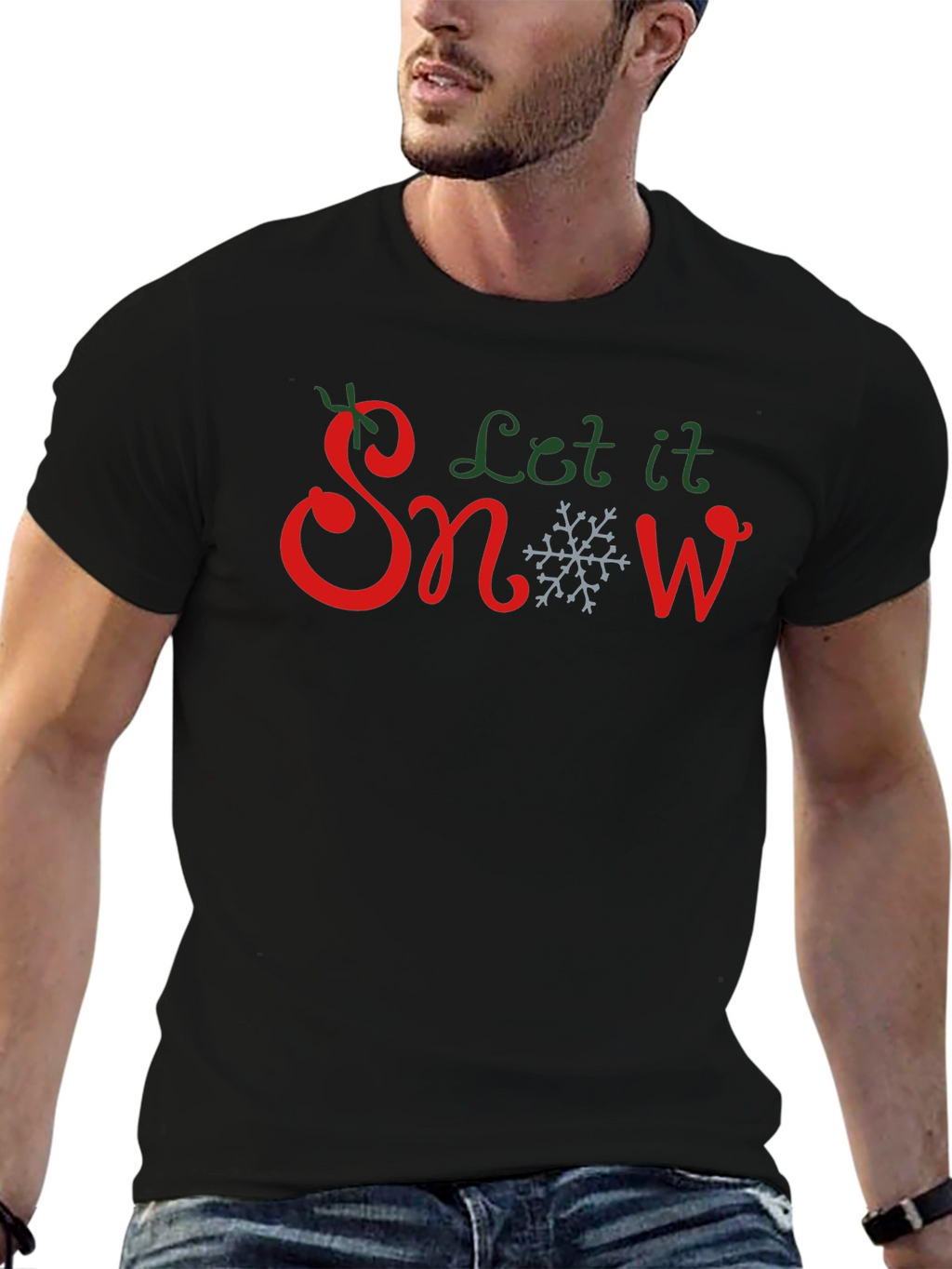 Let It Snow Christmas Graphic T-Shirt
