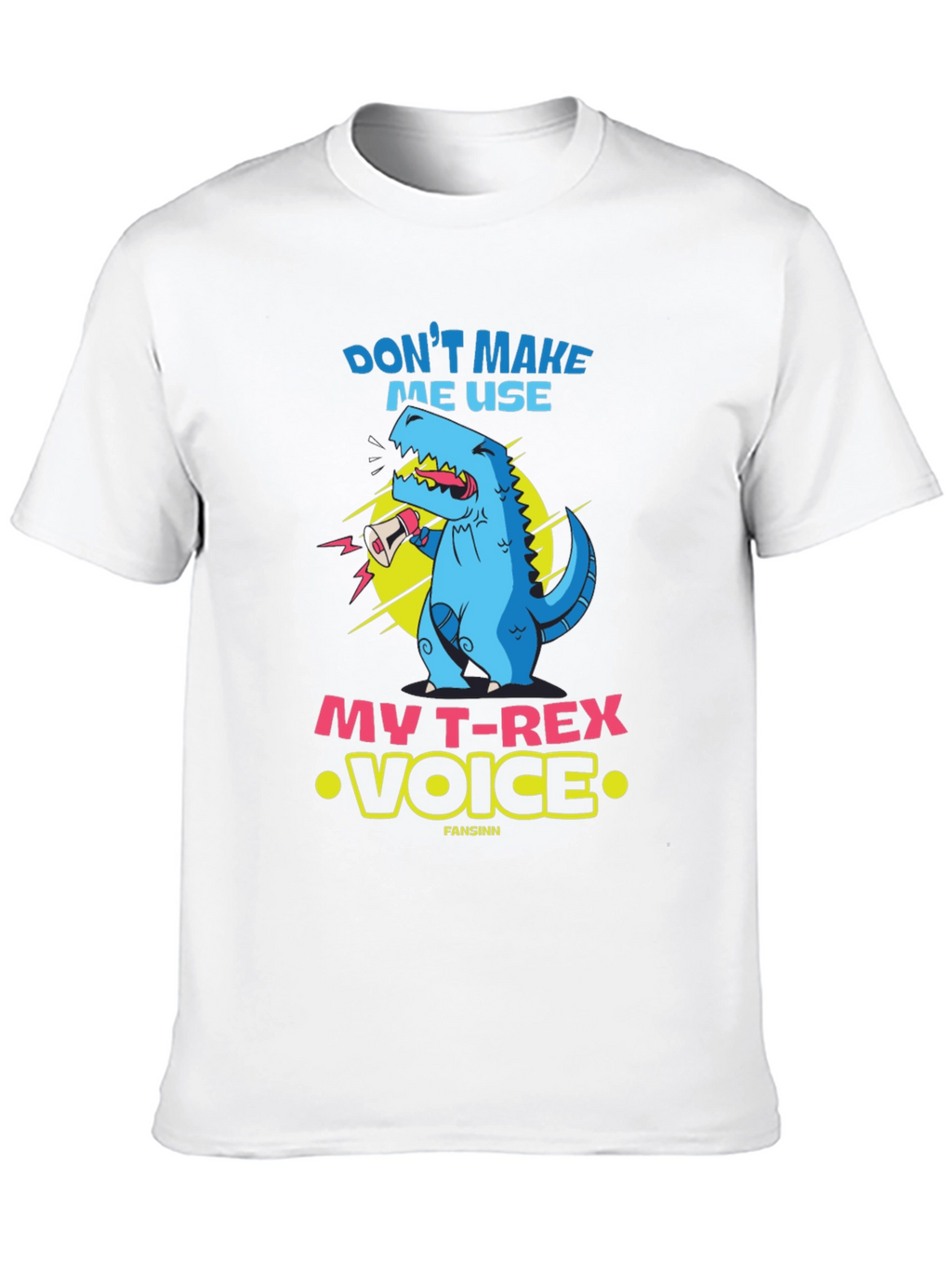 Funny T-Rex Voice Graphic Tee - Black