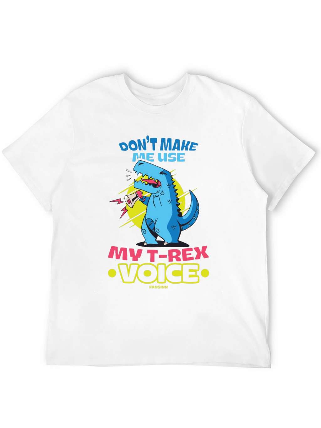 Funny T-Rex Voice Graphic Tee - Black