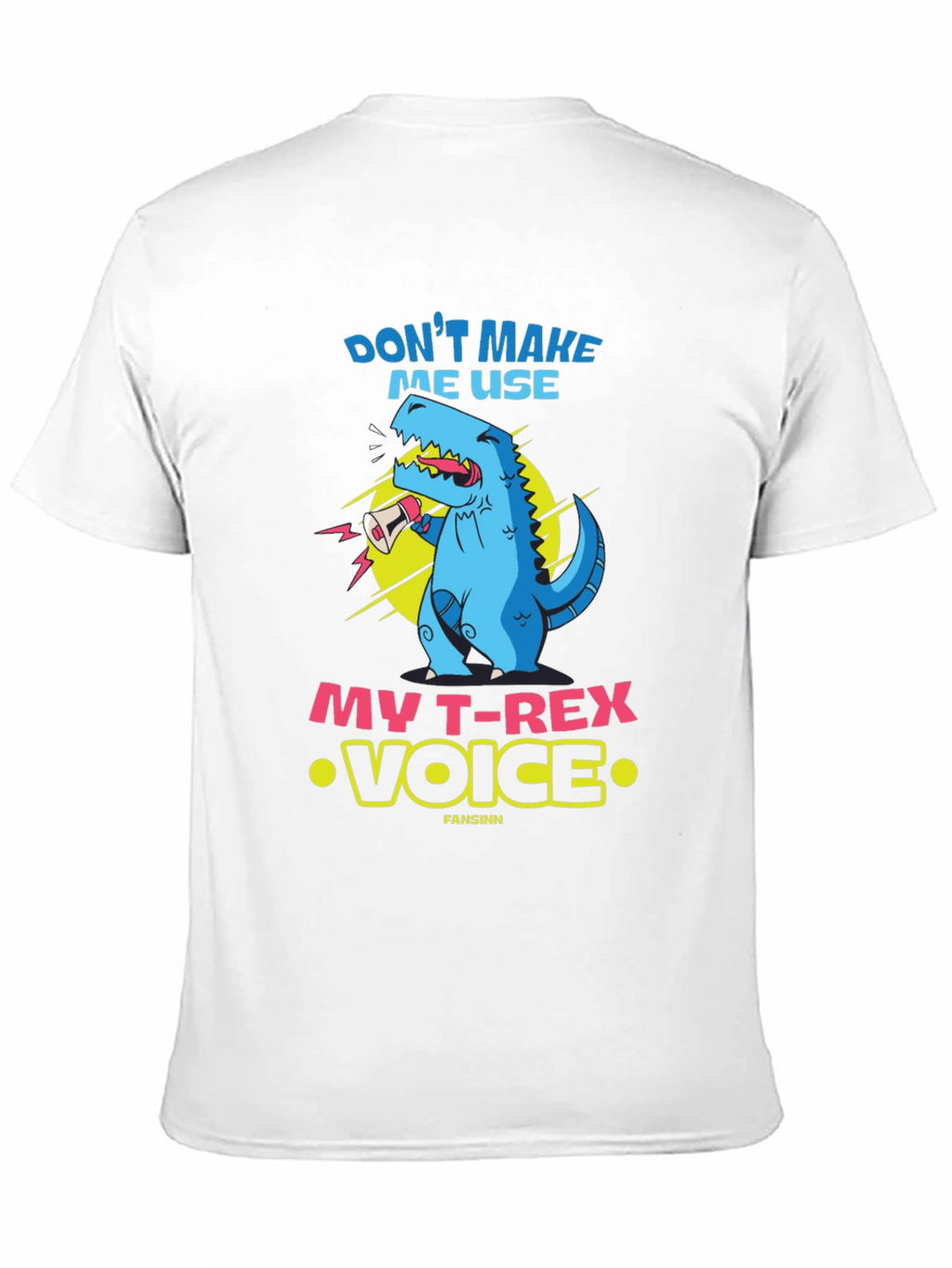 Funny T-Rex Voice Graphic Tee - Black