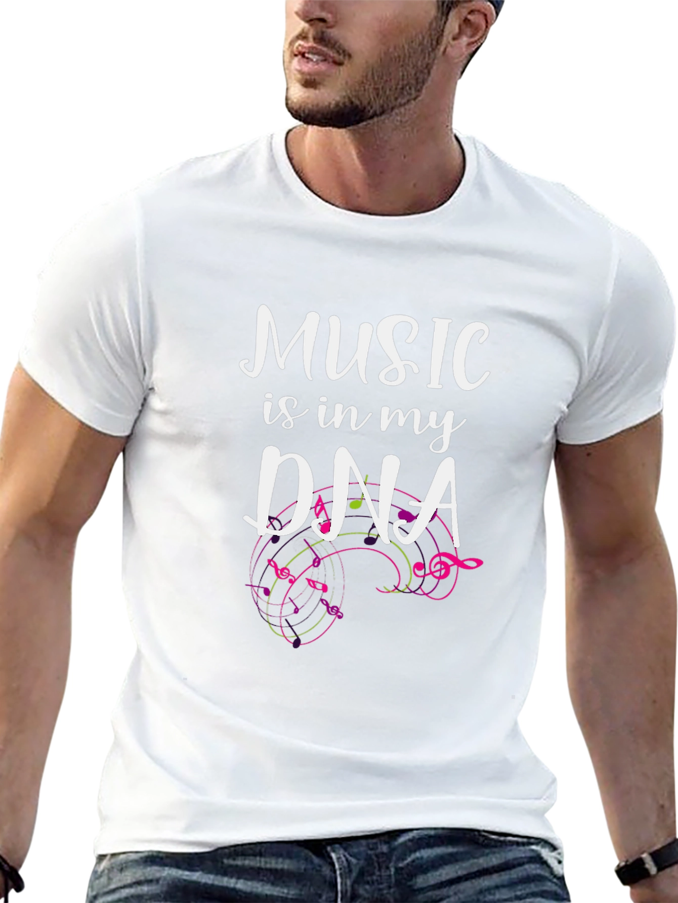 Music is in My DNA Black T-Shirt