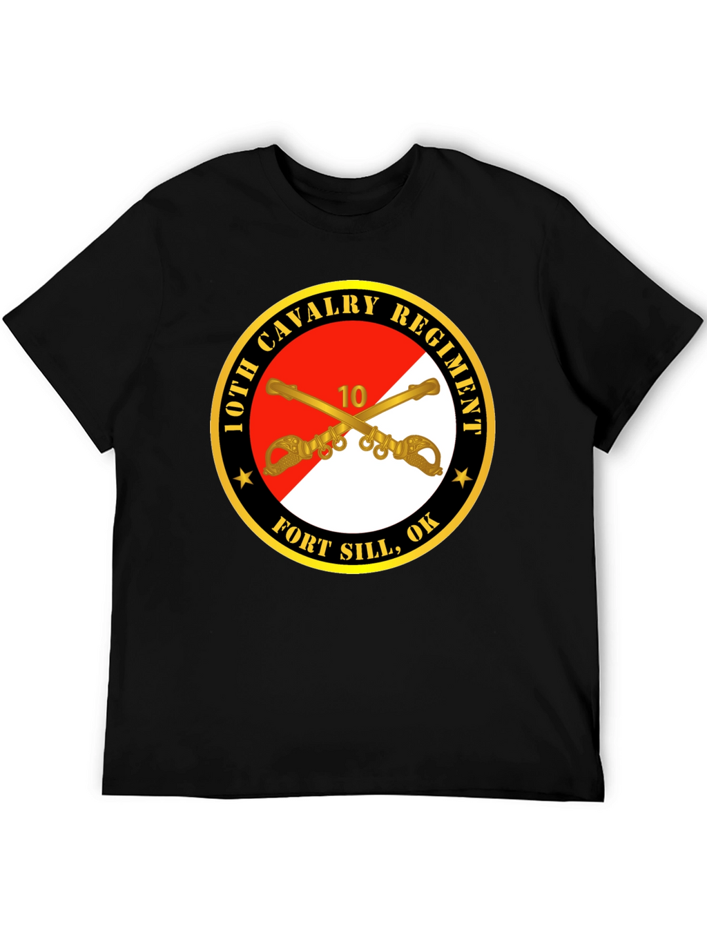 10th Cavalry Regiment Black T-Shirt