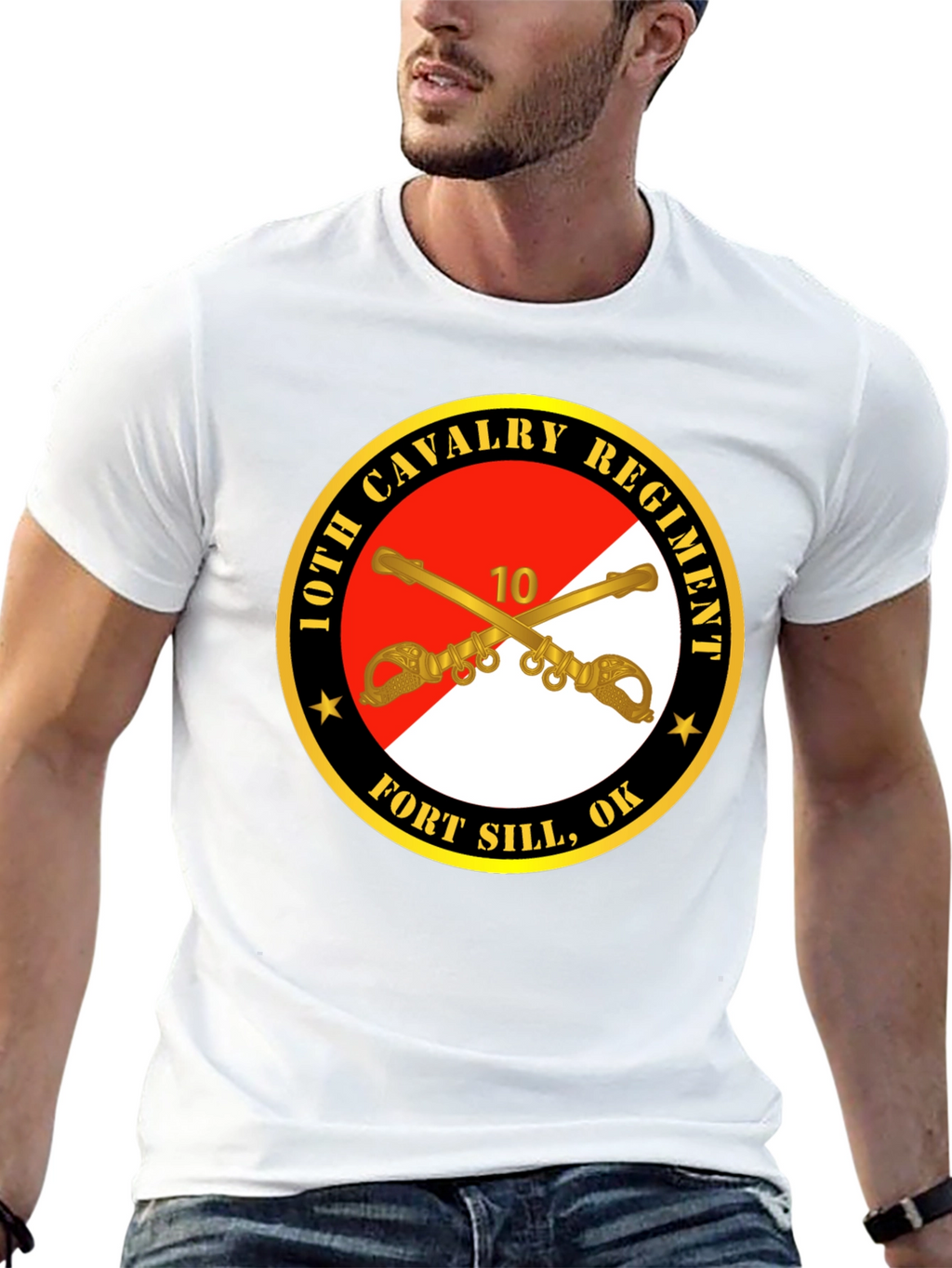 10th Cavalry Regiment Black T-Shirt