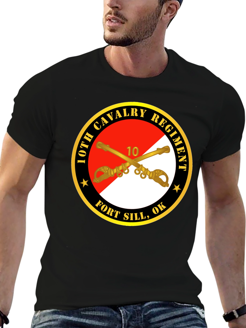 10th Cavalry Regiment Black T-Shirt