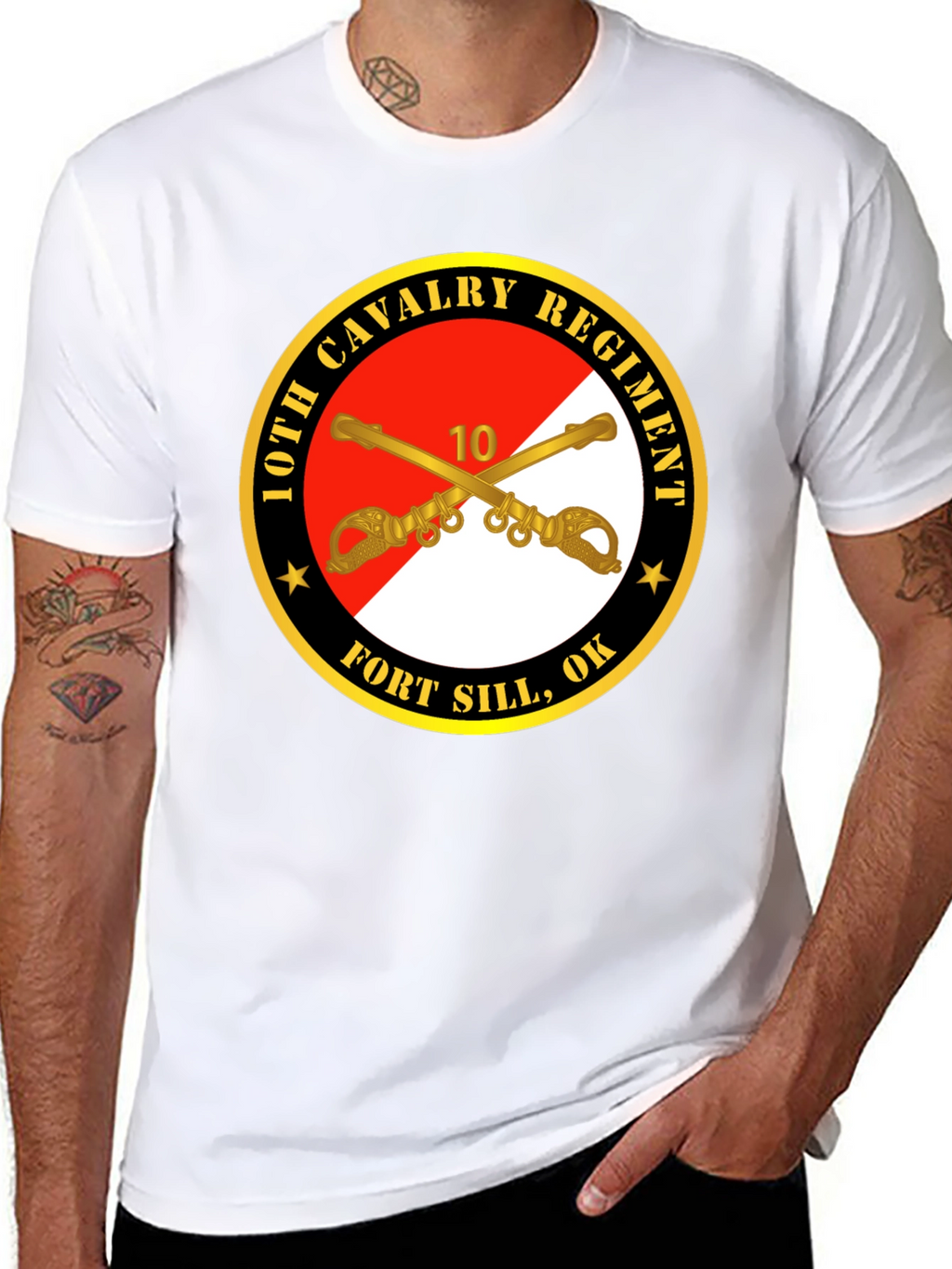 10th Cavalry Regiment Black T-Shirt