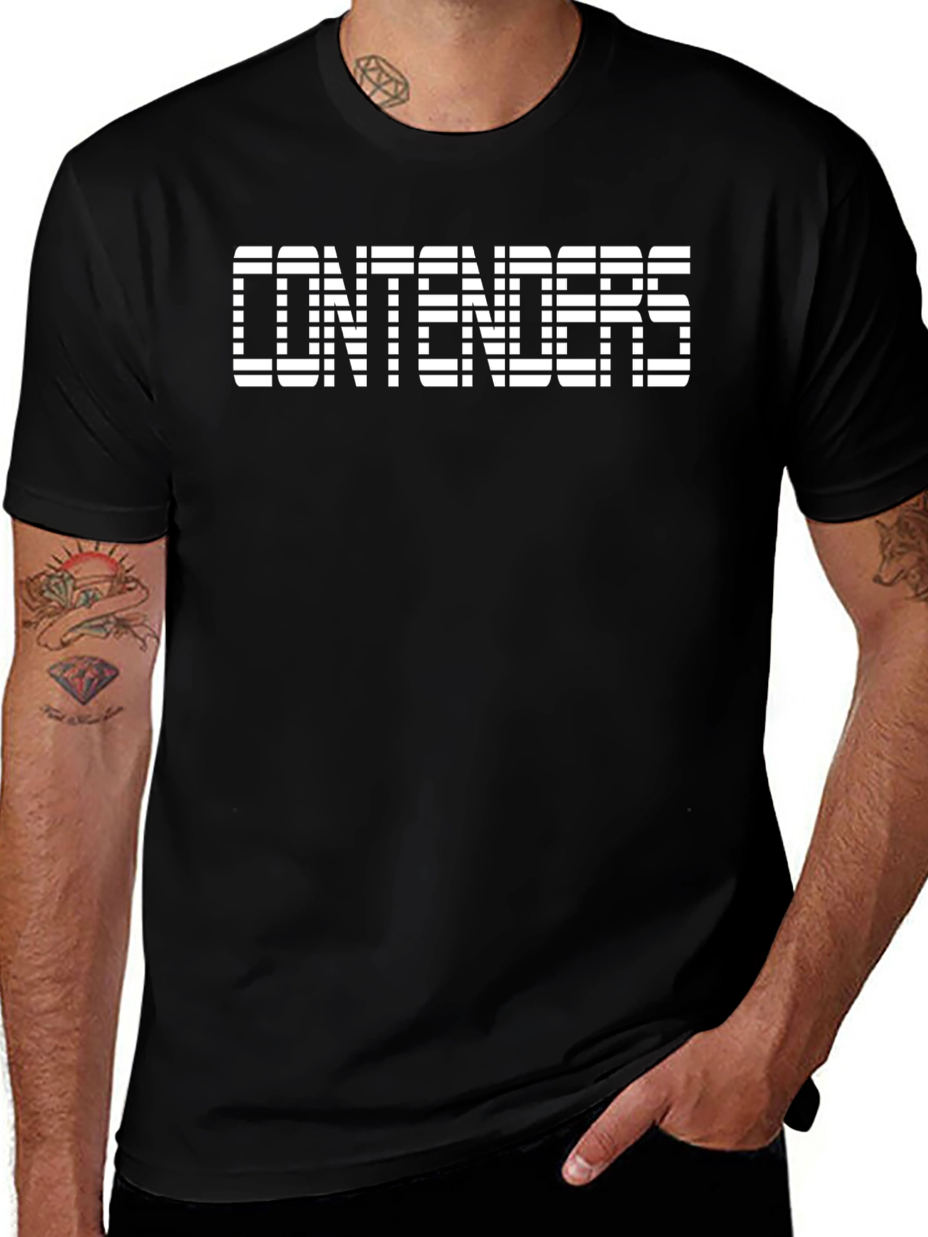Contenders Graphic Print Black T-Shirt