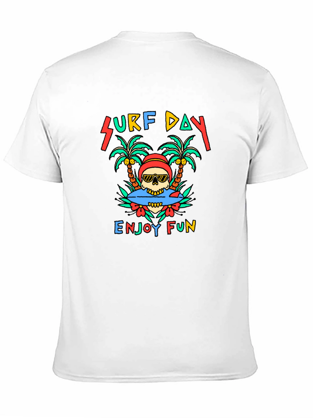 Surf Day Skull Graphic Tee