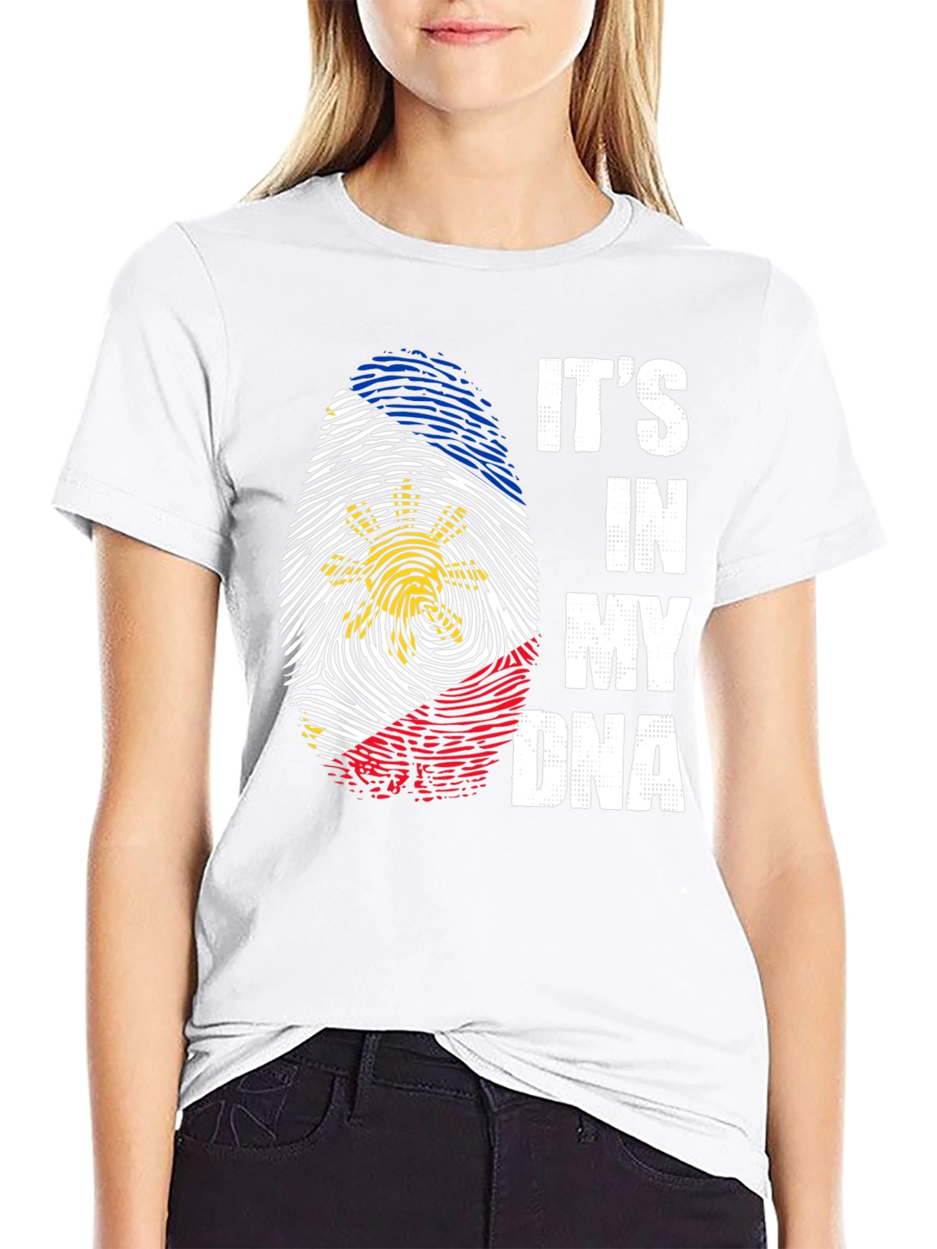 Filipino Flag Fingerprint DNA T-Shirt