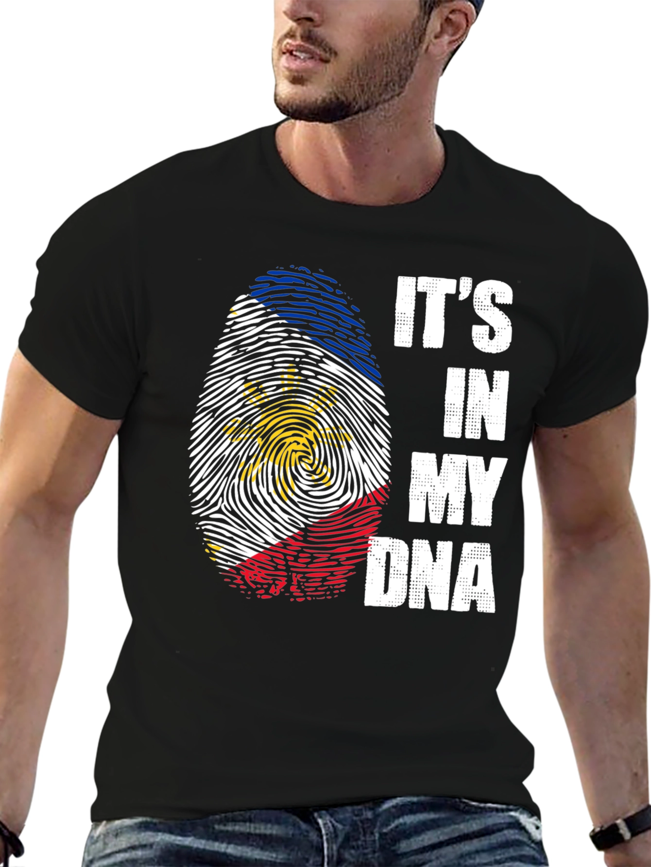 Filipino Flag Fingerprint DNA T-Shirt