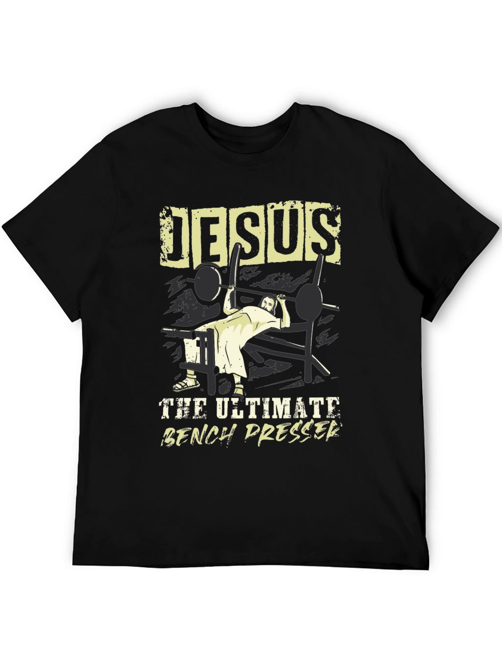 Jesus The Ultimate Bench Presser Graphic T-Shirt