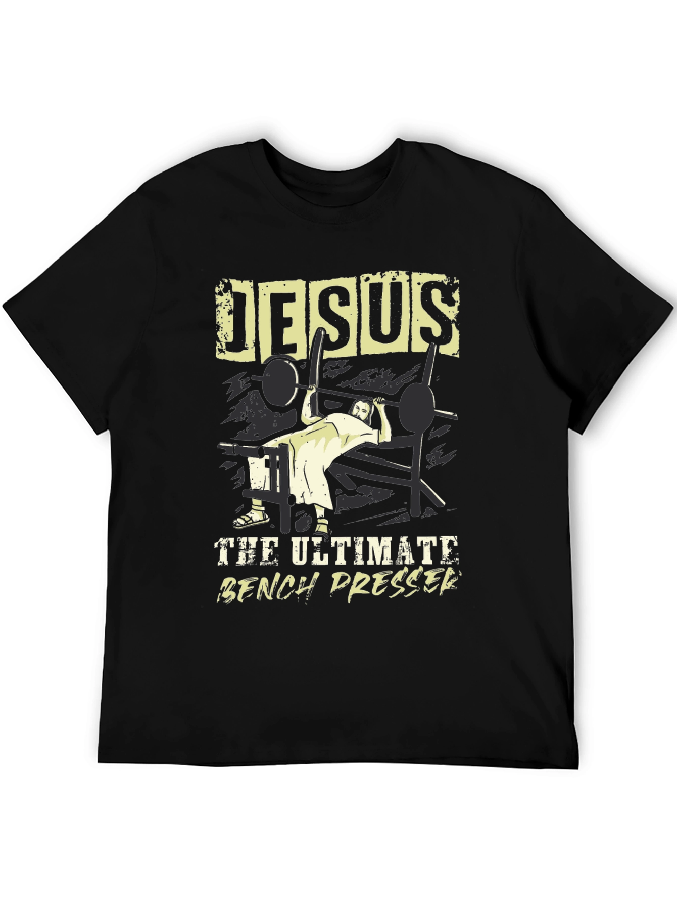 Jesus The Ultimate Bench Presser Graphic T-Shirt