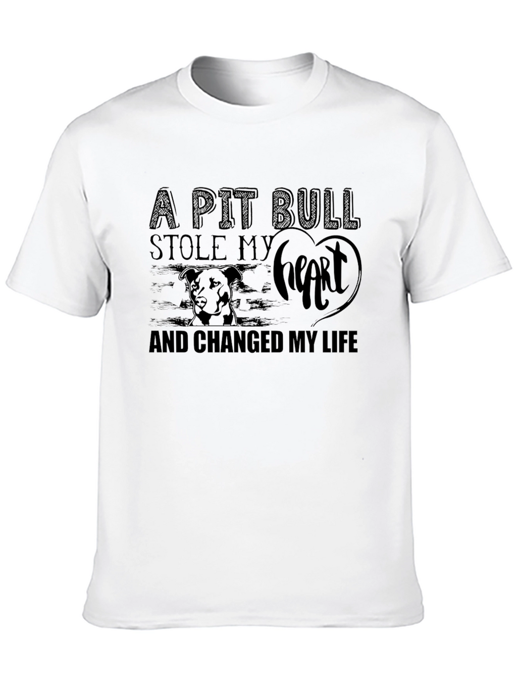 Pit Bull Stole My Heart Graphic T-Shirt