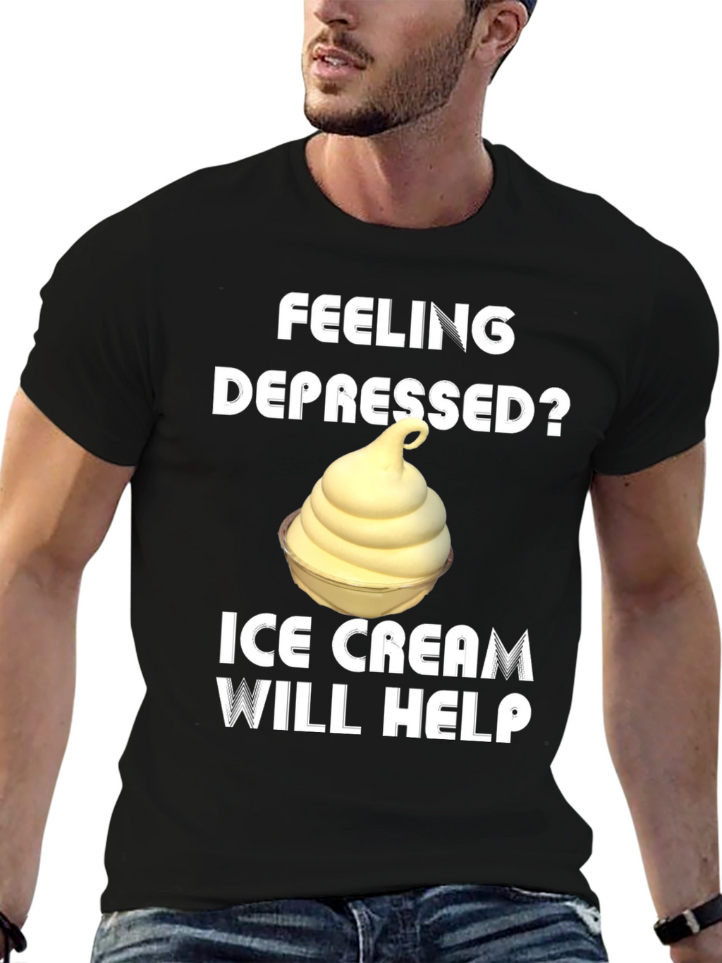 Feeling Depressed? Ice Cream T-Shirt