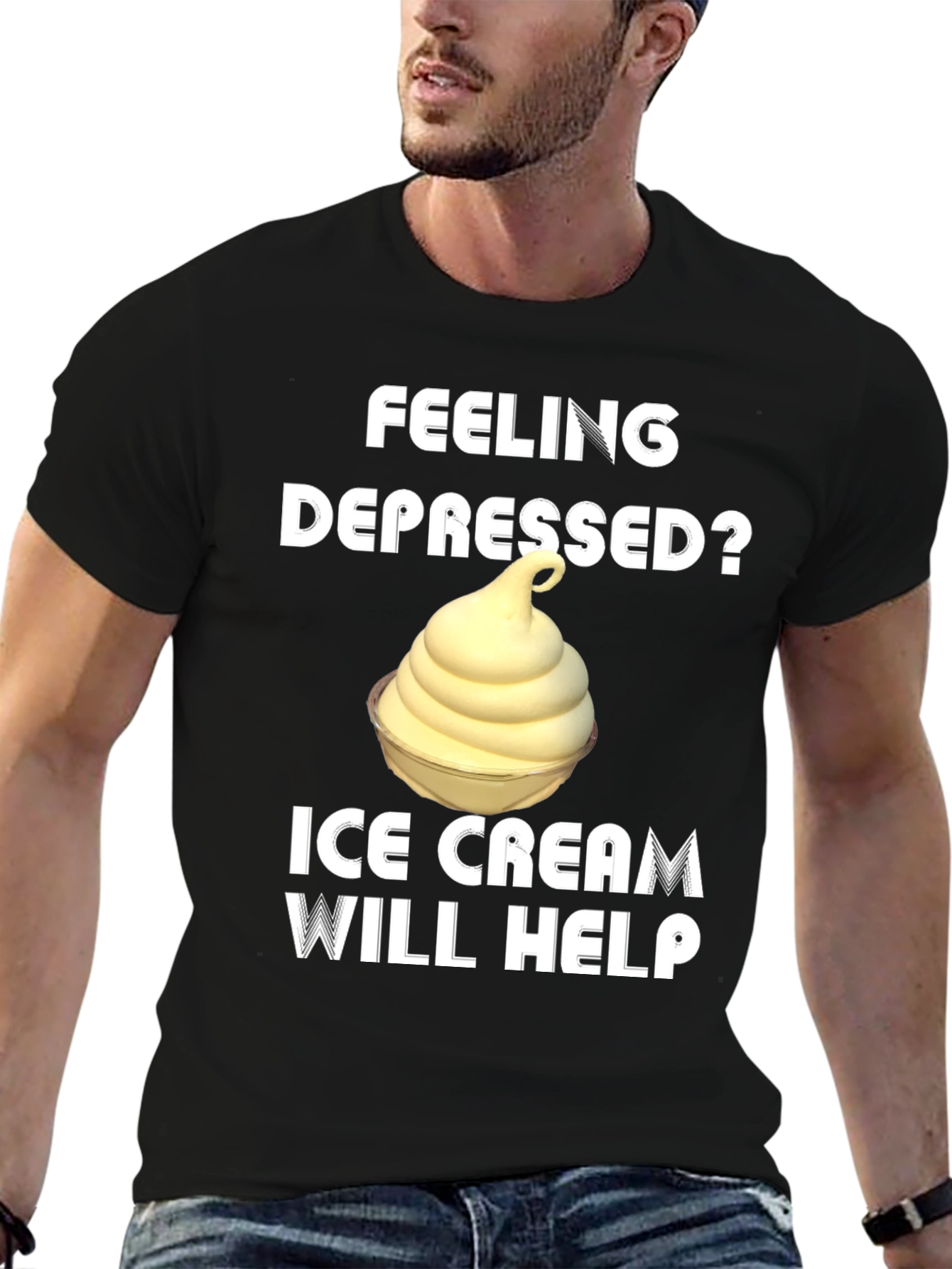 Feeling Depressed? Ice Cream T-Shirt
