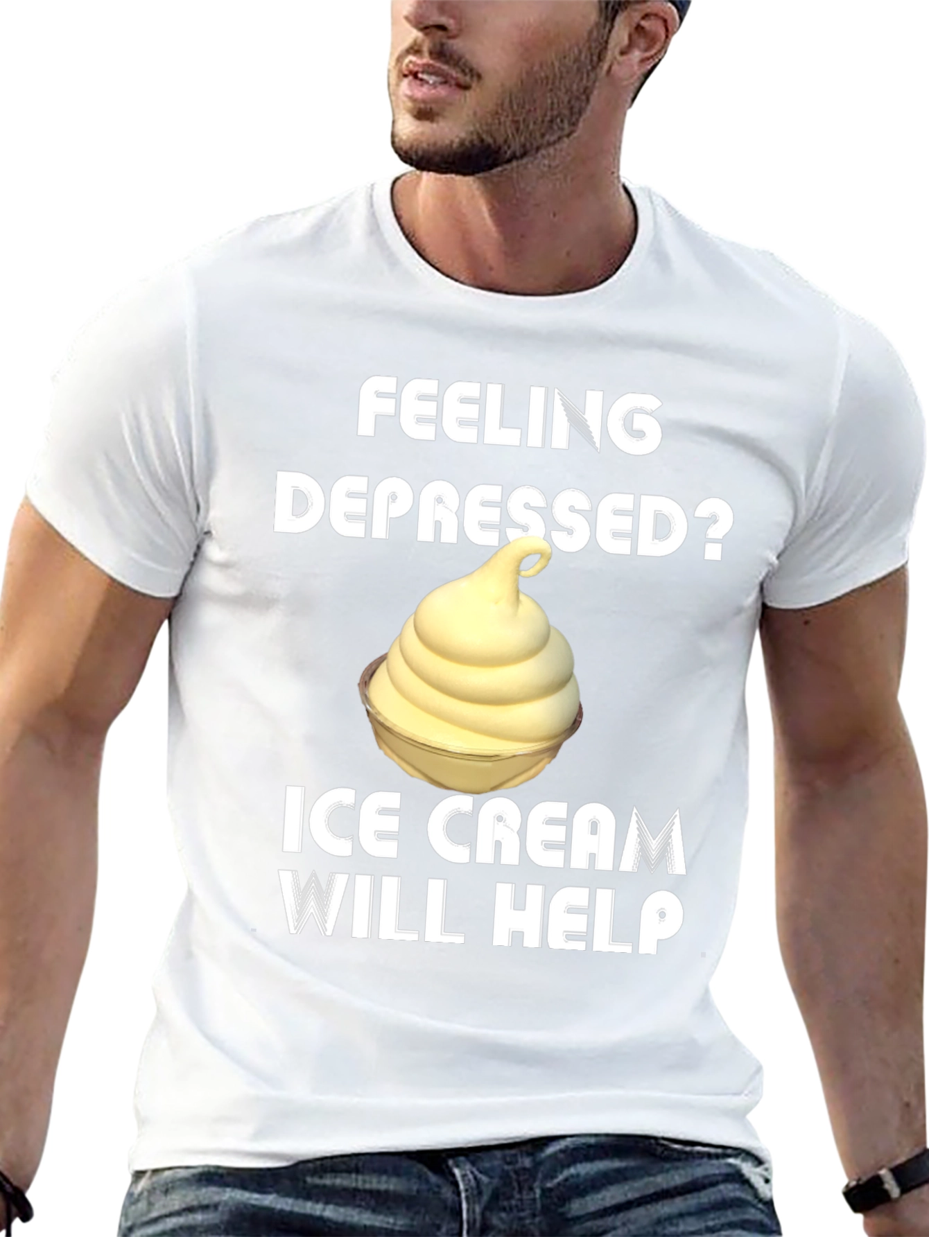 Feeling Depressed? Ice Cream T-Shirt