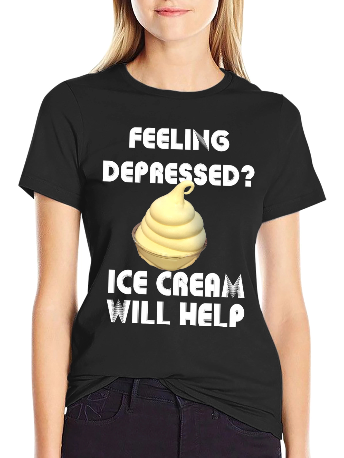 Feeling Depressed? Ice Cream T-Shirt