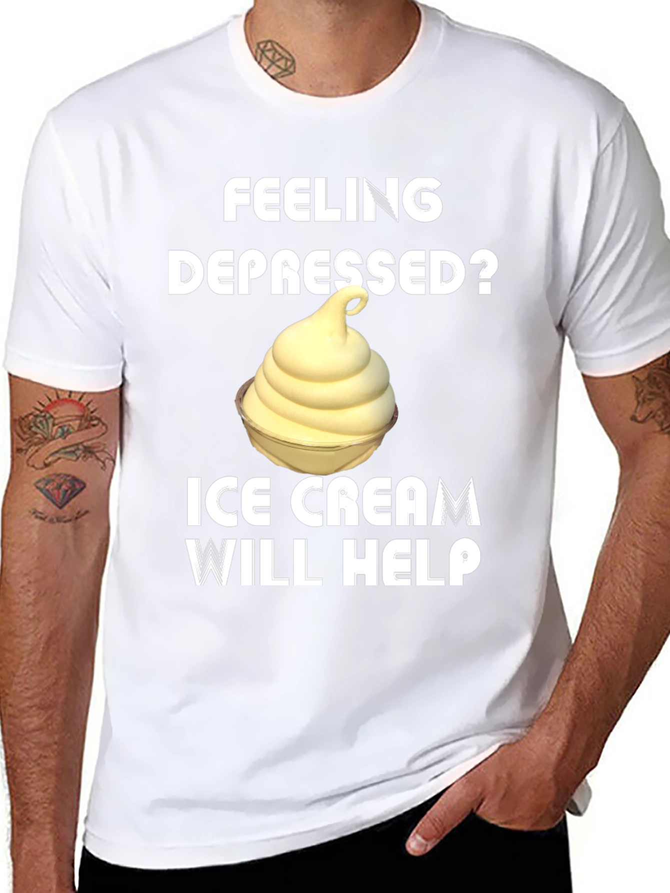 Feeling Depressed? Ice Cream T-Shirt