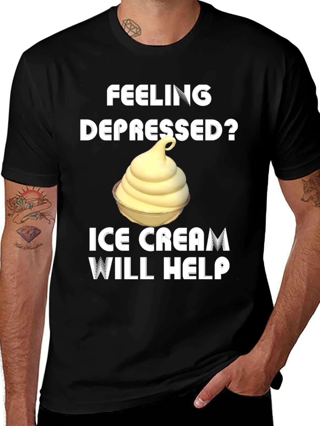 Feeling Depressed? Ice Cream T-Shirt