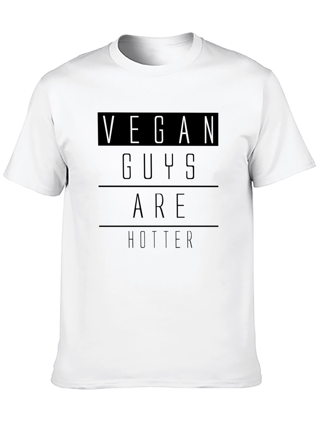 Vegan Guys are Hotter Graphic T-Shirt - Black