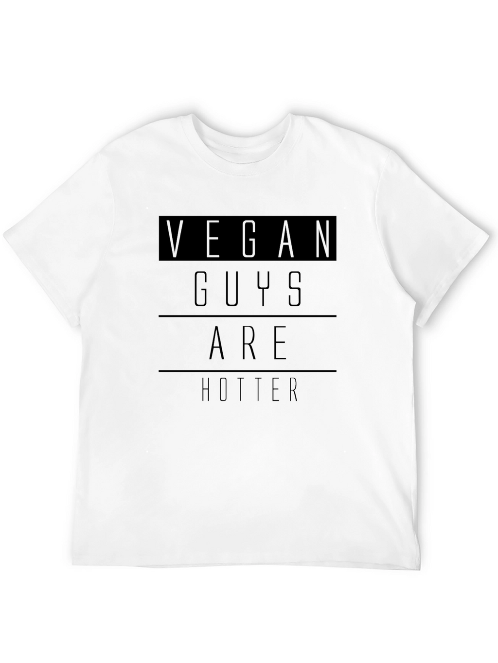 Vegan Guys are Hotter Graphic T-Shirt - Black