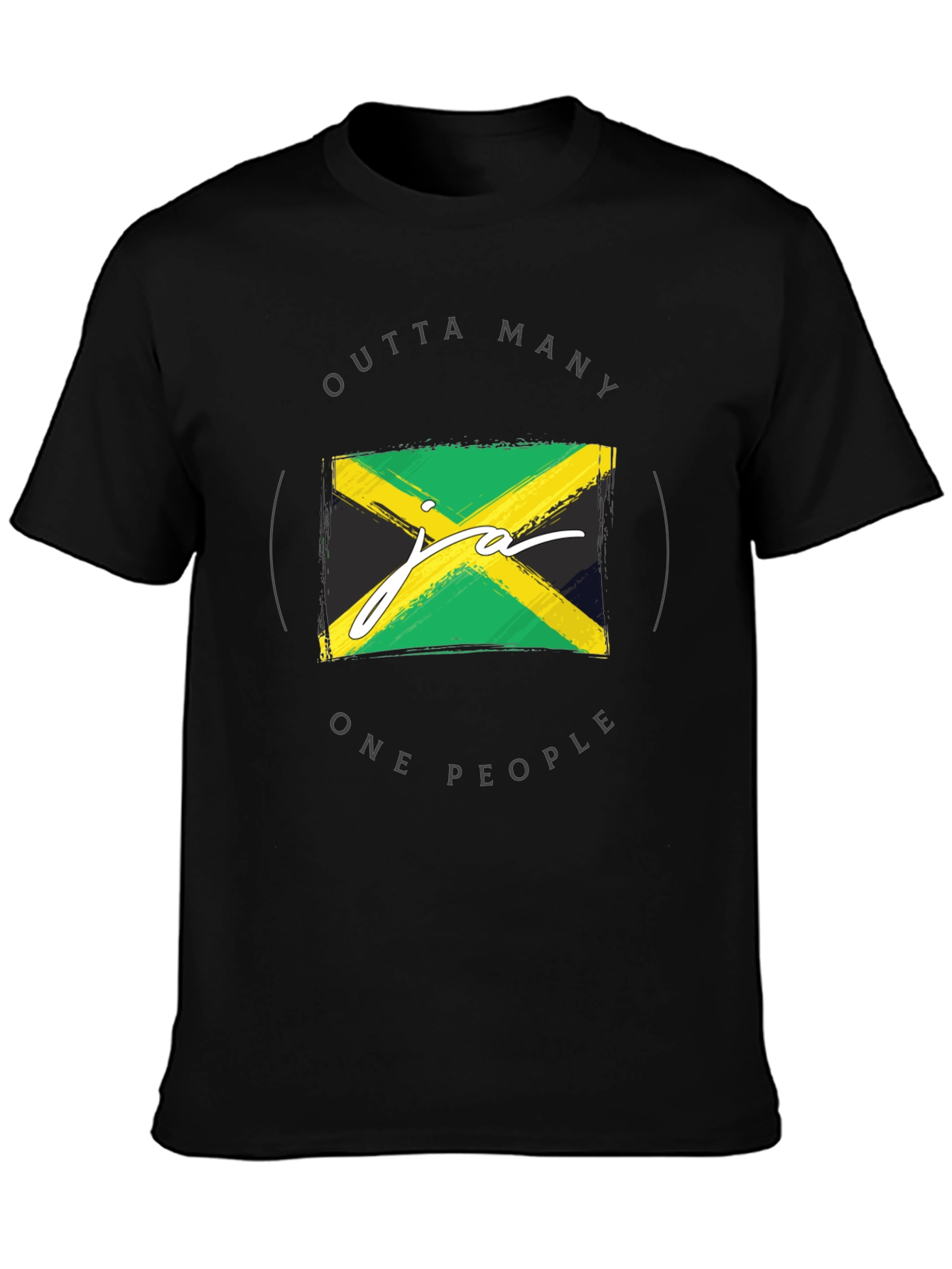 Jamaican Flag T-Shirt - Outta Many One People
