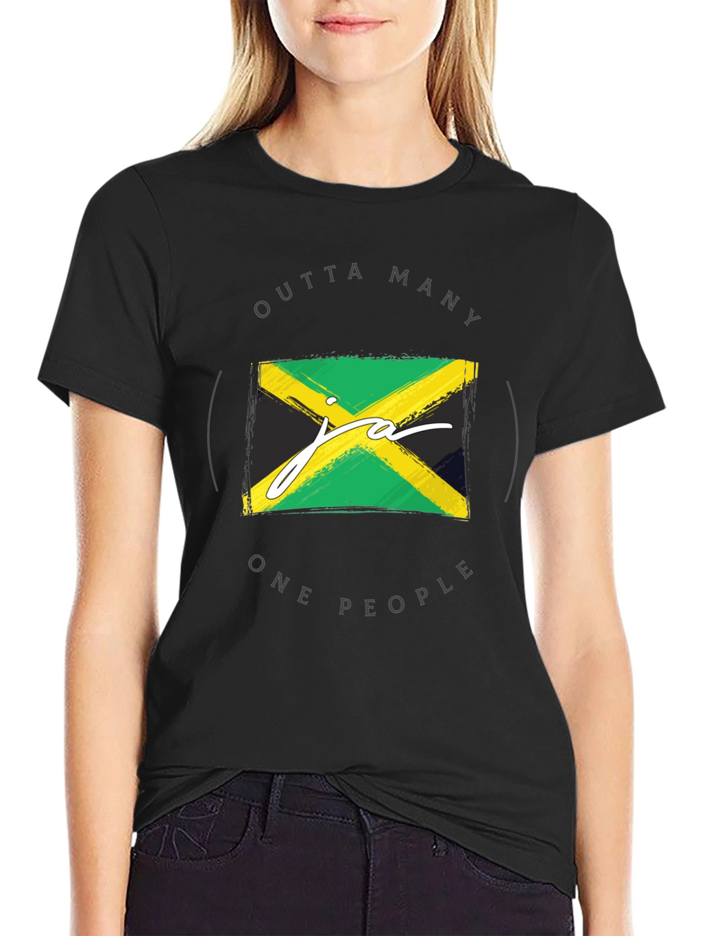 Jamaican Flag T-Shirt - Outta Many One People