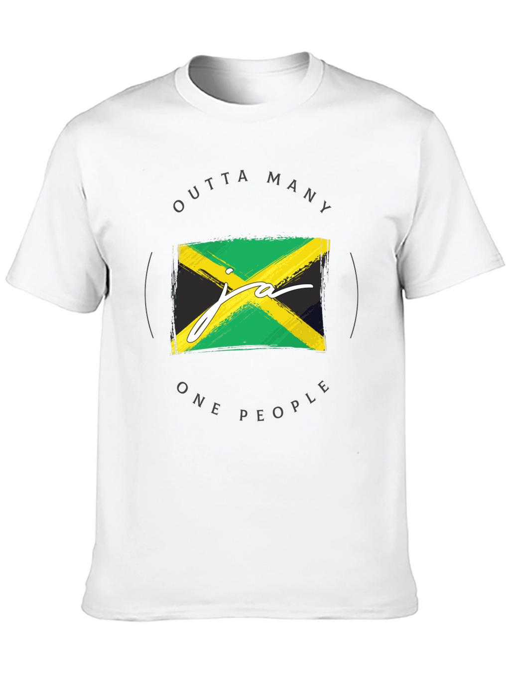 Jamaican Flag T-Shirt - Outta Many One People
