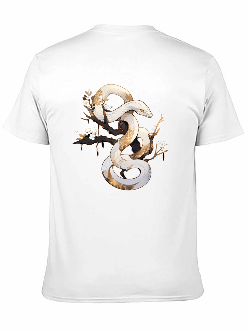 Snake Art Tee: Black Graphic T-Shirt