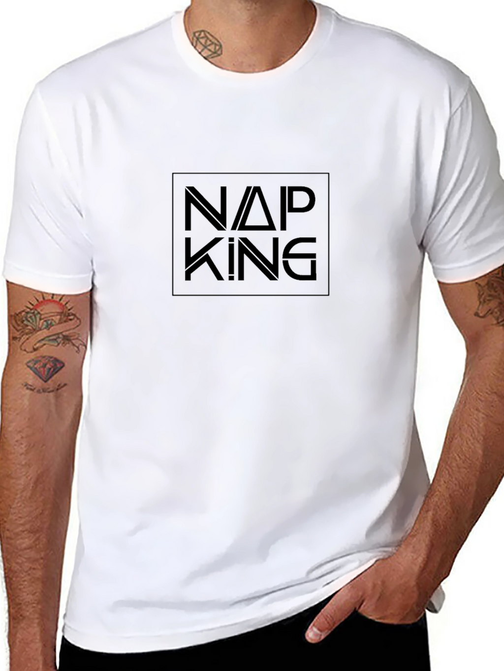 Nap King Graphic Black T-Shirt - Relaxed Fit