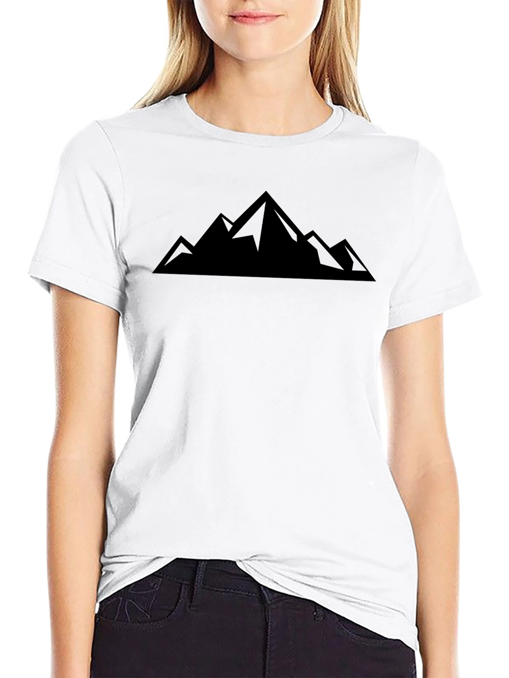 Mountain Peak Graphic Black T-Shirt