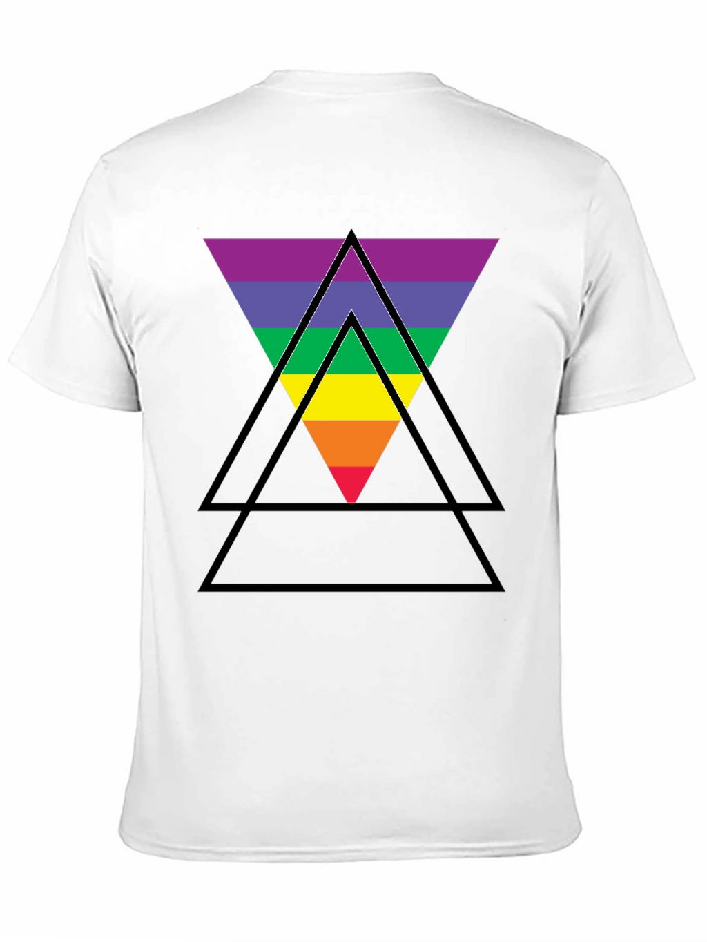 Pride Rainbow Triangle Black T-Shirt