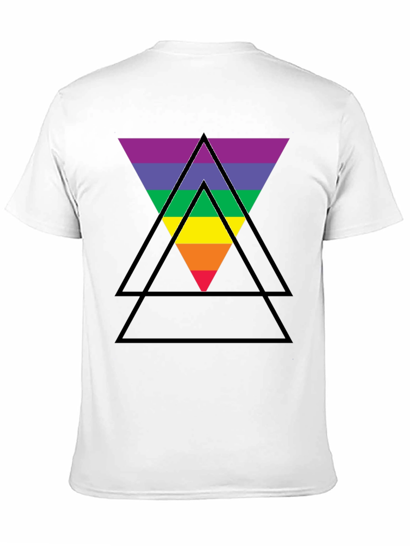 Pride Rainbow Triangle Black T-Shirt